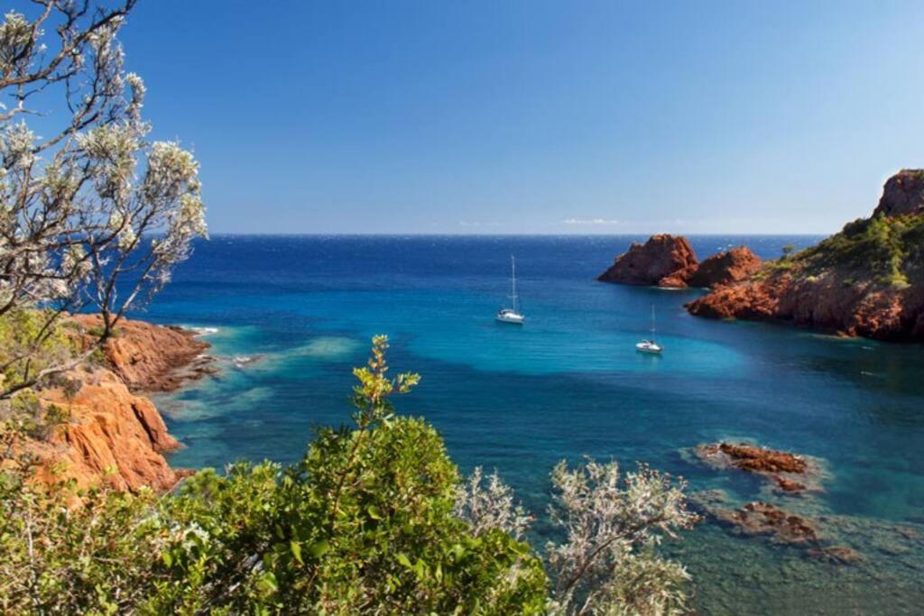 Dans Un Cadre D'Exception, Vue Mer Panoramique A Agay Cote D'Azur, Village Vacances Cap Esterel, T2 Avec Jardin, Golf, Climatisation, Wifi, 5 Piscines Saint-Raphaël Extérieur photo